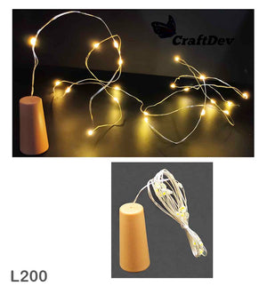 Gift To Love | Led Bottle Cork Light | Color : Yellow | Size : 200 Cm | Code : L200