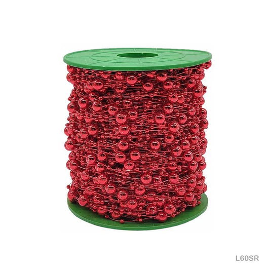 Gift To Love | Pearl Lace Roll | Color : Red | Size : 60 Mtr | Code : L60SR