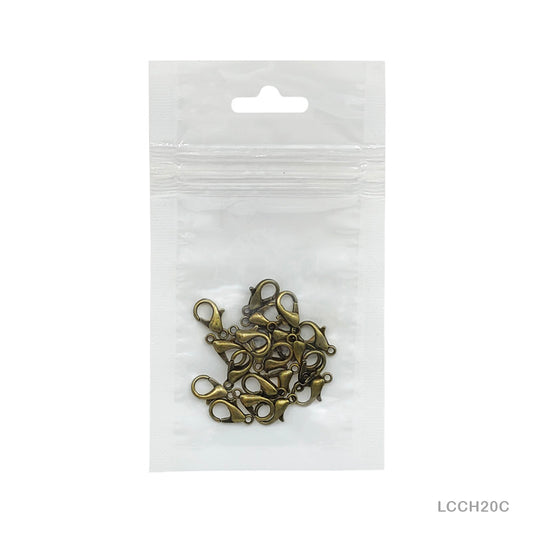 Gift To Love | Lobster Clasps Claw Hooks | Color : Copper | Size : 12 Mm | Pcs : 25 Pcs | Code : LCCH25C