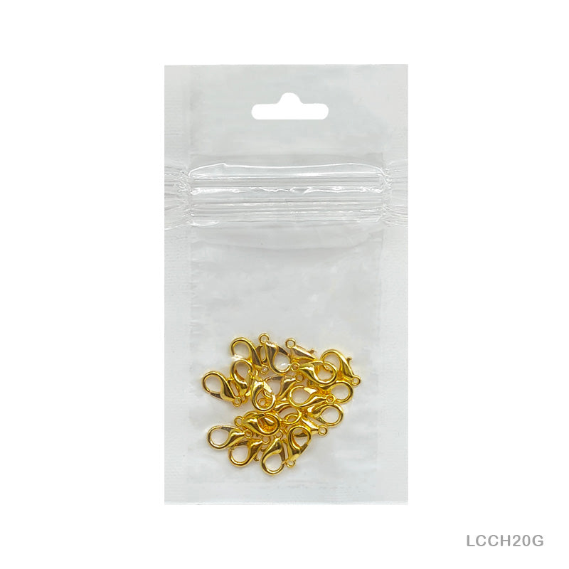 Gift To Love | Lobster Clasps Claw Hooks | Color : Gold | Size : 12 Mm | Pcs : 25 Pc | Code : LCCH25G