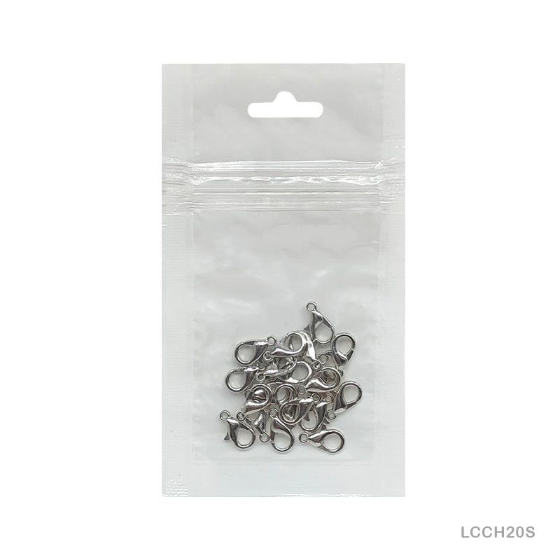 Gift To Love | Lobster Clasps Claw Hooks | Color : Silver | Size : 12 Mm | Pcs : 25 Pcs | Code : LCCH25S