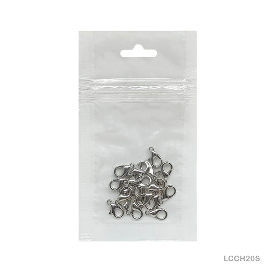 Gift To Love | Lobster Clasps Claw Hooks | Color : Silver | Size : 12 Mm | Pcs : 25 Pcs | Code : LCCH25S