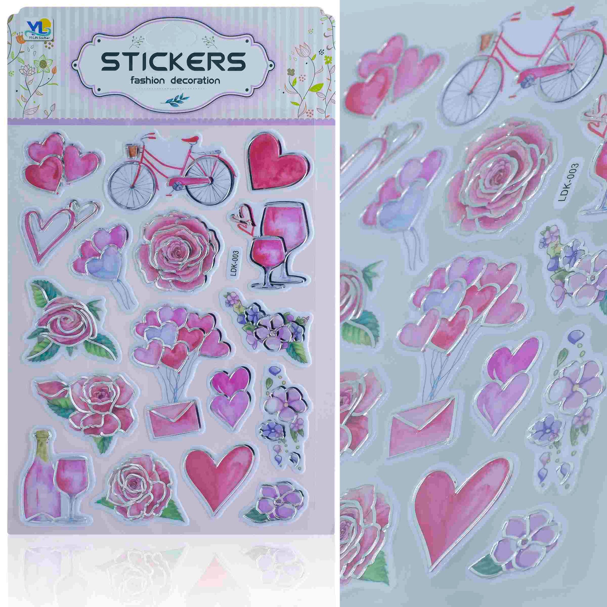 Gift To Love | Sticker Fashion Decoration | Color : Silver Border | Code : LDK