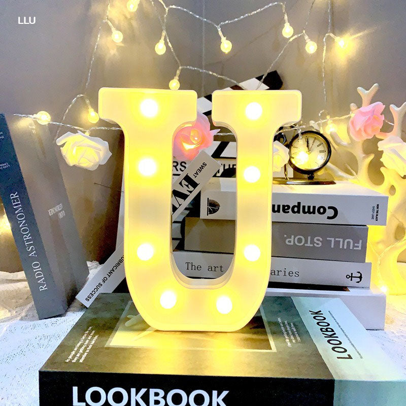 Gift To Love | Led Letter U | Size : 8 Inch | Code : LLU