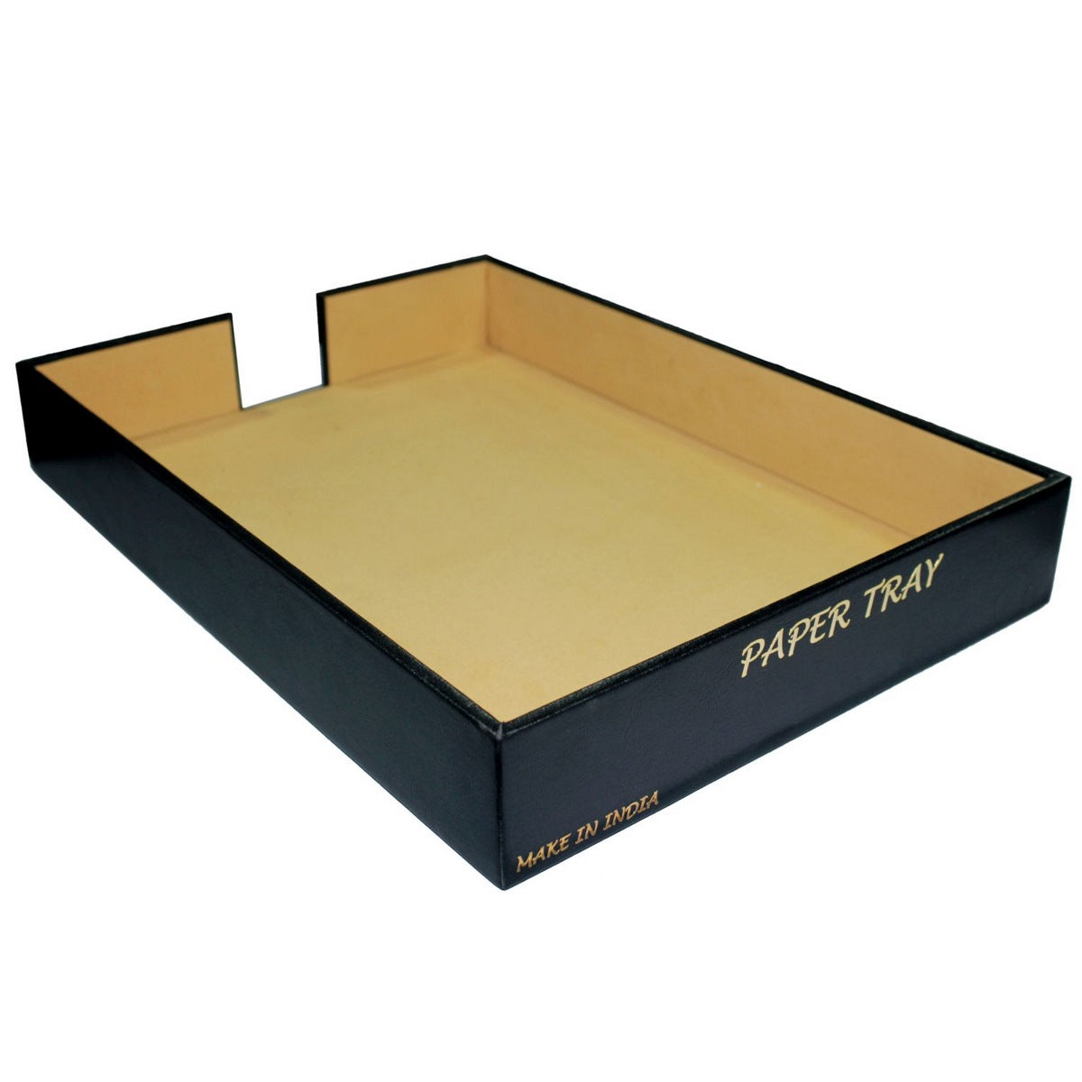 Gift To Love | Leather Plan Paper Tray | Color : Black | Code : LPPT00
