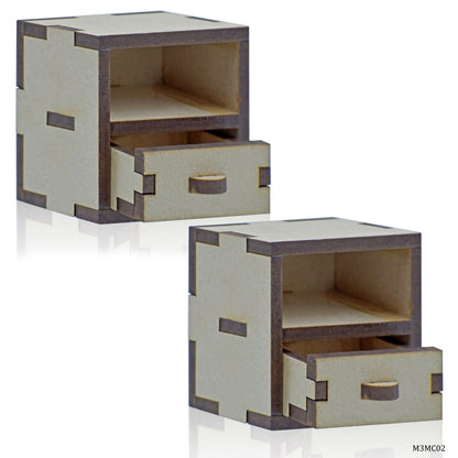 Gift To Love | Mdf 3D Miniature Cutout Drawer Box | Pcs : 2 Pcs | Code : M3MC02