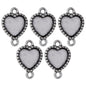 Gift To Love | Metal Craft Fitting Heart Double Hole | Pcs : 5 Pcs | Code : MC-1041