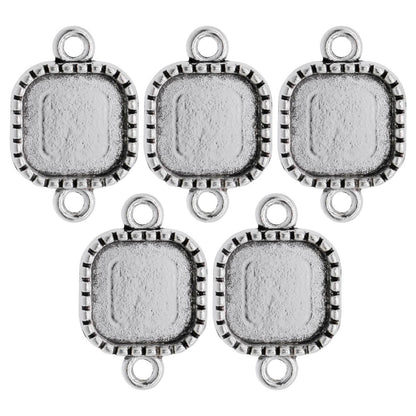 Gift To Love | Metal Craft Fitting Square Double Hole | Pcs : 5 Pcs | Code : MC-1271