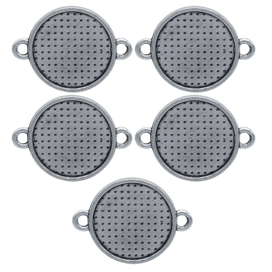 Gift To Love | Metal Craft Fitting Round Double Hole | Pcs : 5 Pcs | Code : MC-3882
