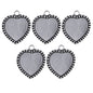 Gift To Love | Metal Craft Fitting Heart Mirror | Pcs : 5 Pcs | Code : MC-588