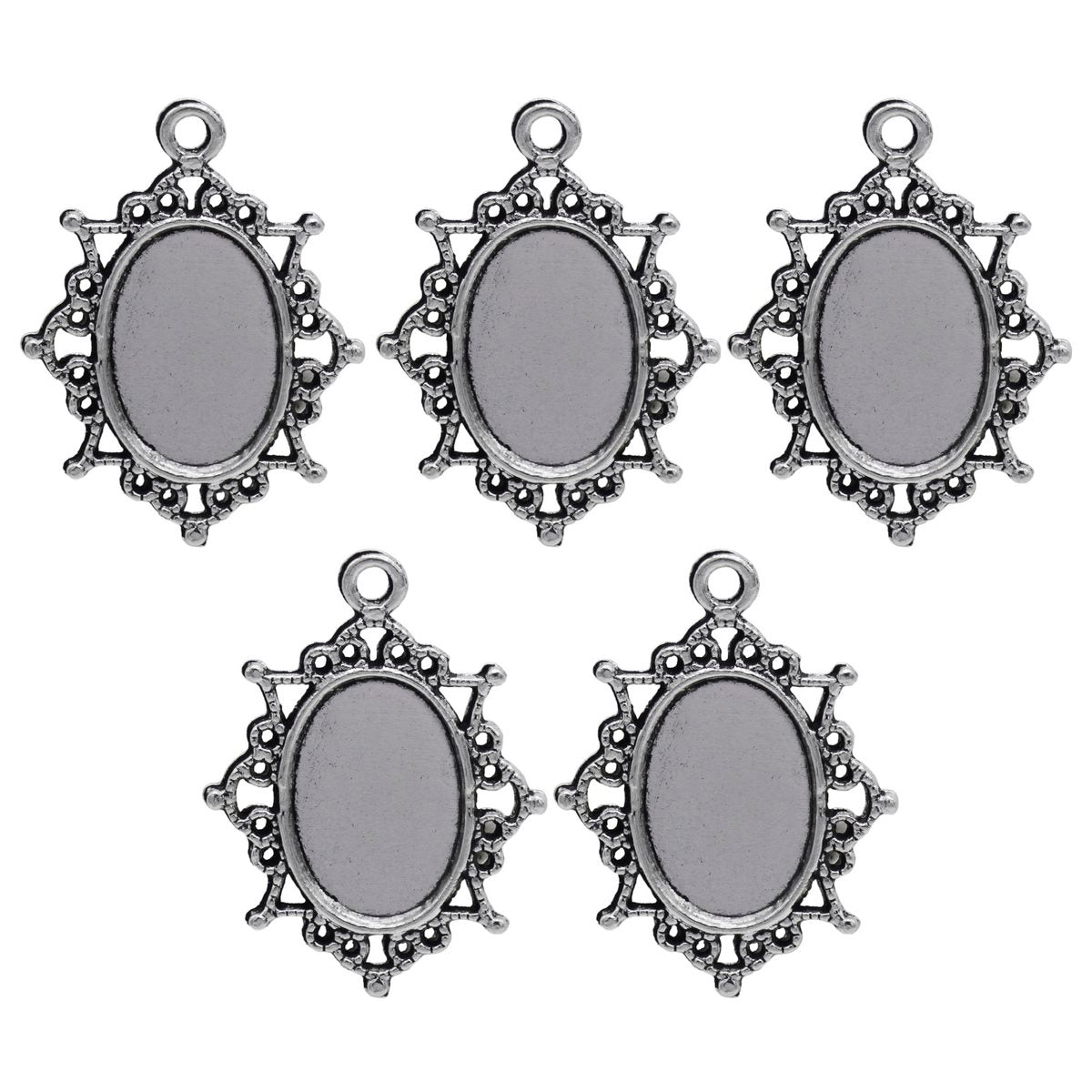 Gift To Love | Metal Craft Fitting Oval Mirror | Pcs : 5 Pcs | Code : MC-590