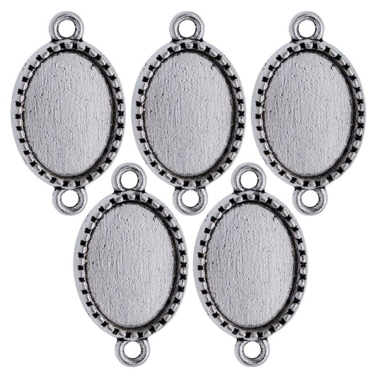 Gift To Love | Metal Craft Fitting Oval Double Hole | Pcs : 5 Pcs | Code : MC-959