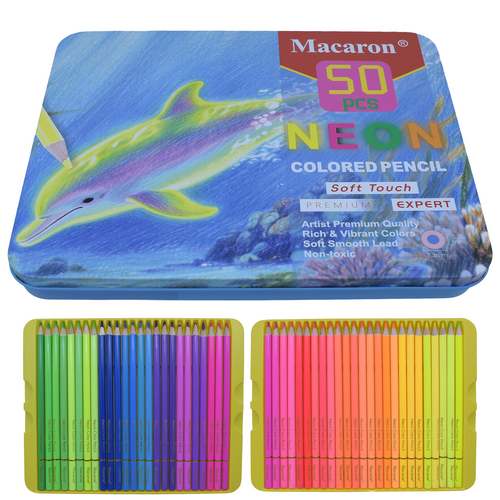 Gift To Love | Macaron Meon Colored Pencil Soft Touch 50 Pcs | Code : MCR-50-3