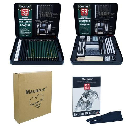 Gift To Love | Macaron Sketching Drawing Pencil 53 Pcs 2 Book | Code : MCR-53-1