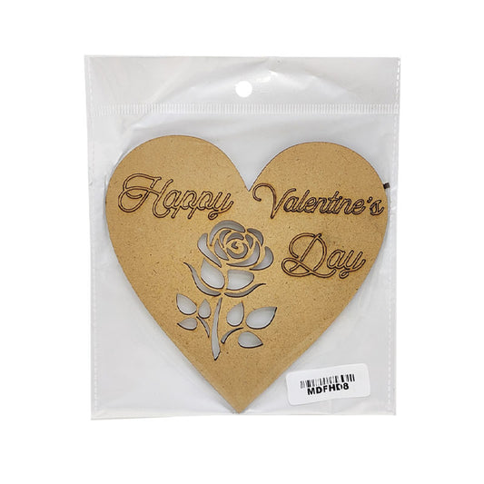 Gift To Love | Mdf Cutout Heart Design | Size : 5 Inch | Code : MDFHD8