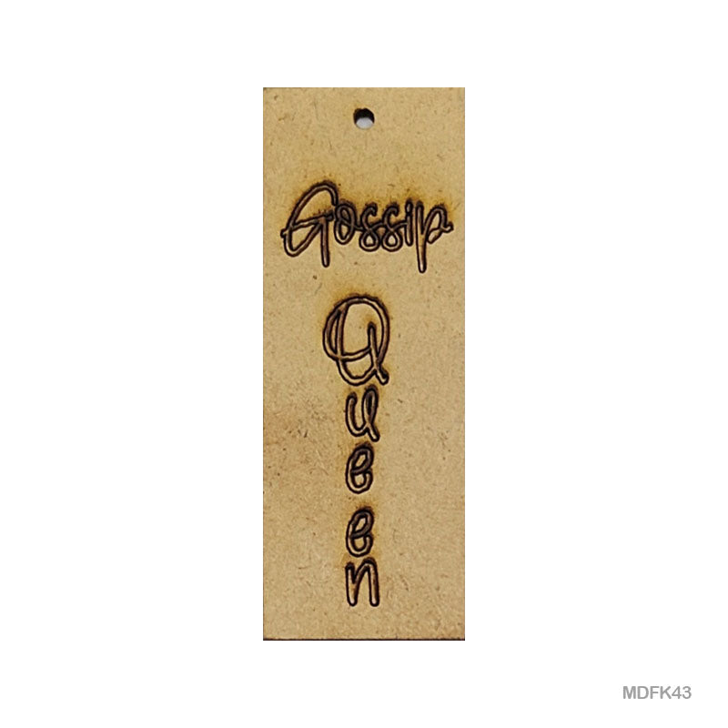 Gift To Love | Mdf Cutout | Size : 6 X 2.2 Cm | Pcs : 2 Pc | Code : MDFK43