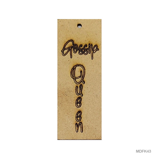 Gift To Love | Mdf Cutout | Size : 6 X 2.2 Cm | Pcs : 2 Pc | Code : MDFK43