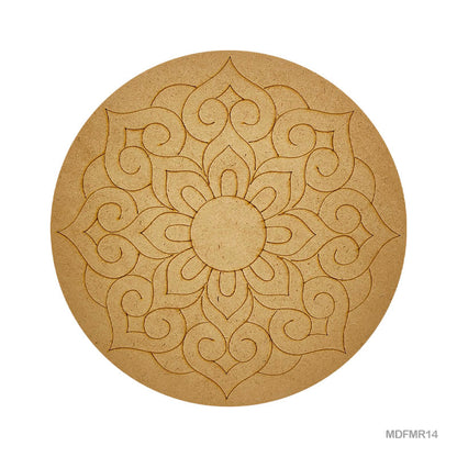 Gift To Love | Mdf Cutout Mandala Engrave | Size : 3 Mm X 10 Inch | Code : MDFMR14