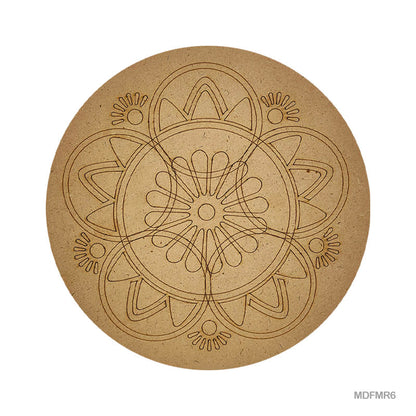 Gift To Love | Mandala Engrave Mdf Cutout | Size : 3 Mm X 10 Inch | Code : MDFMR6
