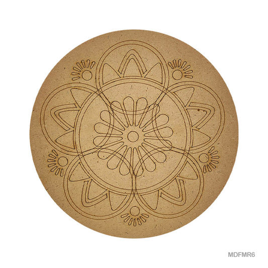 Gift To Love | Mandala Engrave Mdf Cutout | Size : 3 Mm X 10 Inch | Code : MDFMR6