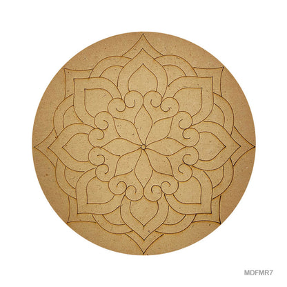 Gift To Love | Mdf Cutout Mandala Engrave | Size : 3Mm X 10Inch | Code : MDFMR7