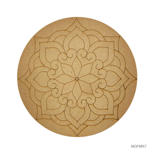 Gift To Love | Mdf Cutout Mandala Engrave | Size : 3Mm X 10Inch | Code : MDFMR7