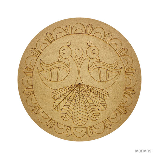 Gift To Love | Mdf Cutout Mandala Engrave | Size : 3 Mm X 10 Inch | Code : MDFMR9