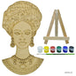 Gift To Love | Mdf Diy Painting Plate Kit Girl Design | Code : MDPD-04