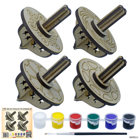 Gift To Love | Mdf Diy Puzzle Kit  Spinning | Pcs : Set Of 4 Pcs | Code : MDPK11