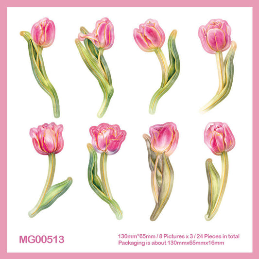 Gift To Love | Paper Card Flower Cutout | Pcs : 24 Pcs | Code : MG00513