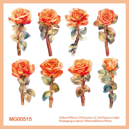 Gift To Love | Paper Card Flower Cutout | Pcs : 24 Pcs | Code : MG00515
