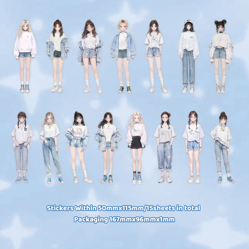 Gift To Love | Girl Character Handbook Deco Sticker | Pcs : 10 Pc | Code : MG0440208