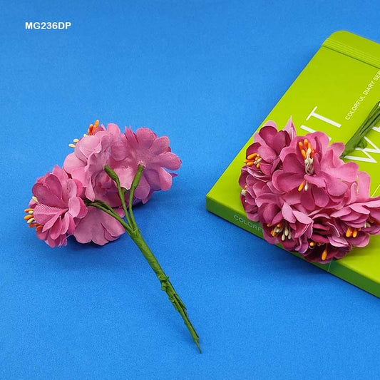 Gift To Love | Cloth Flower | Color : Dark Pink | Pcs : 72 Pcs | Code : MG236DP