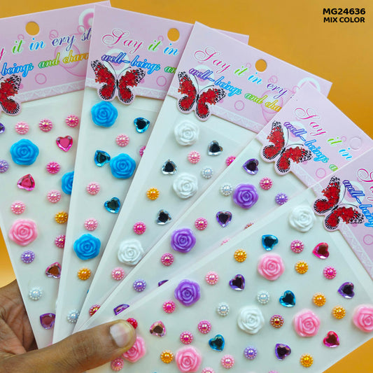 Gift To Love | Big Small Flower And Heart Sticker | Code : MG24636