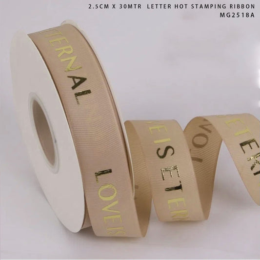 Gift To Love | Korea Ribbon Love Is Eternal 2.5CMx30MTR | Code : MG2518A