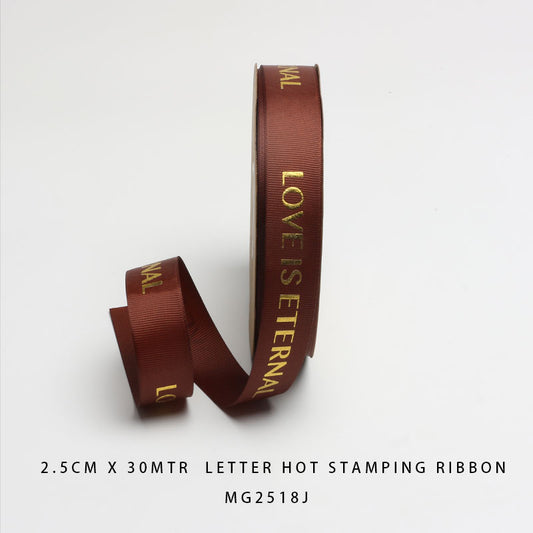 Gift To Love | Korea Ribbon Love Is Eternal | Size : 2.5 Cm X 30 Mtr | Code : MG2518J