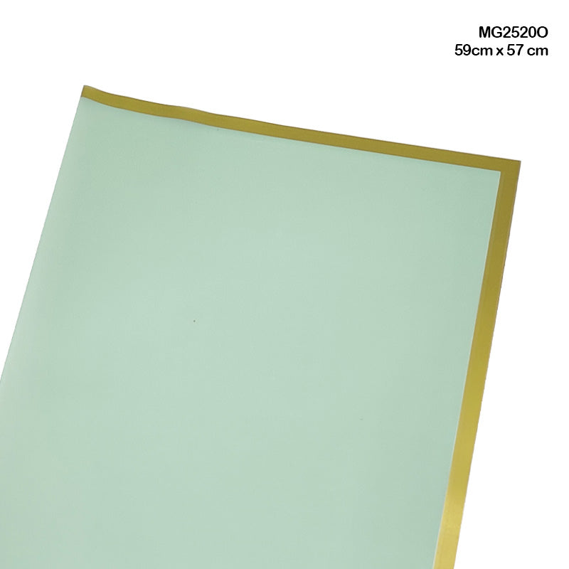 Gift To Love | Koren Wrapping Sheet | Color : Sea Green With Gold Border | Code : MG2520M