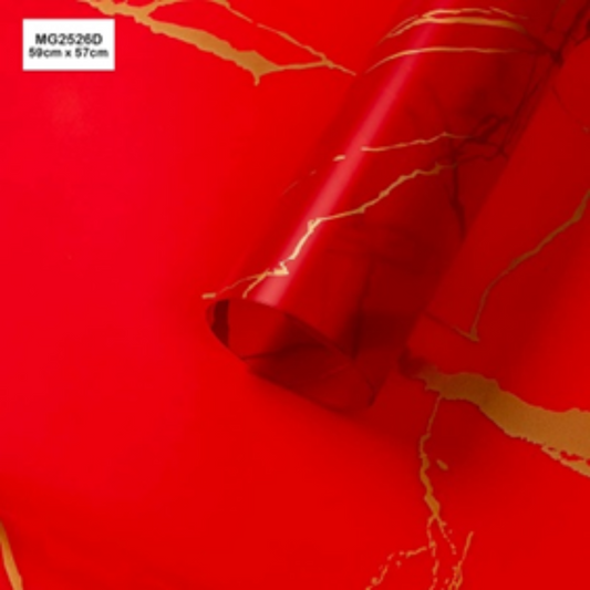 Gift To Love | Wrapping Paper Sheets | Color : Chinese Red | Pcs : Pack Of 20 Sheets | Code : MG2526D