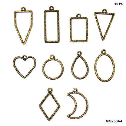 Gift To Love | Bezels Mix Shape | Color : Copper | Pcs : 10 Pcs | Code : MG256A4