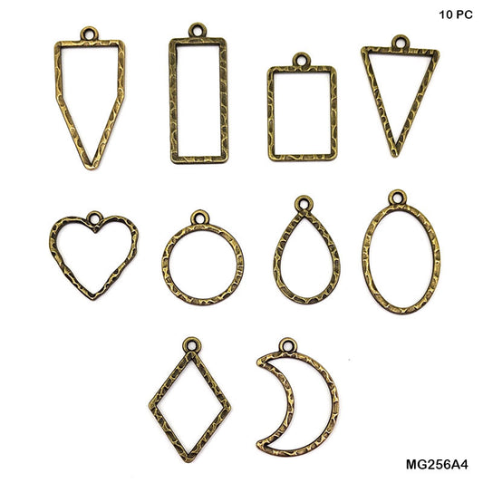 Gift To Love | Bezels Mix Shape | Color : Copper | Pcs : 10 Pcs | Code : MG256A4