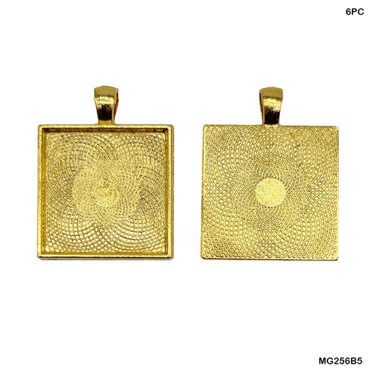 Gift To Love | Square Shape Metal | Color : Gold | Pcs : 6 Pcs | Code : MG256B5