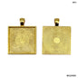 Gift To Love | Square Shape Metal | Color : Gold | Pcs : 6 Pcs | Code : MG256B5