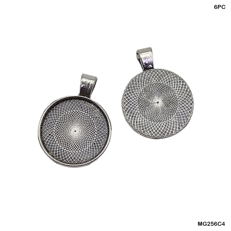 Gift To Love | Round Shape Metal | Color : Silver | Pcs : 6 Pcs | Code : MG256C4