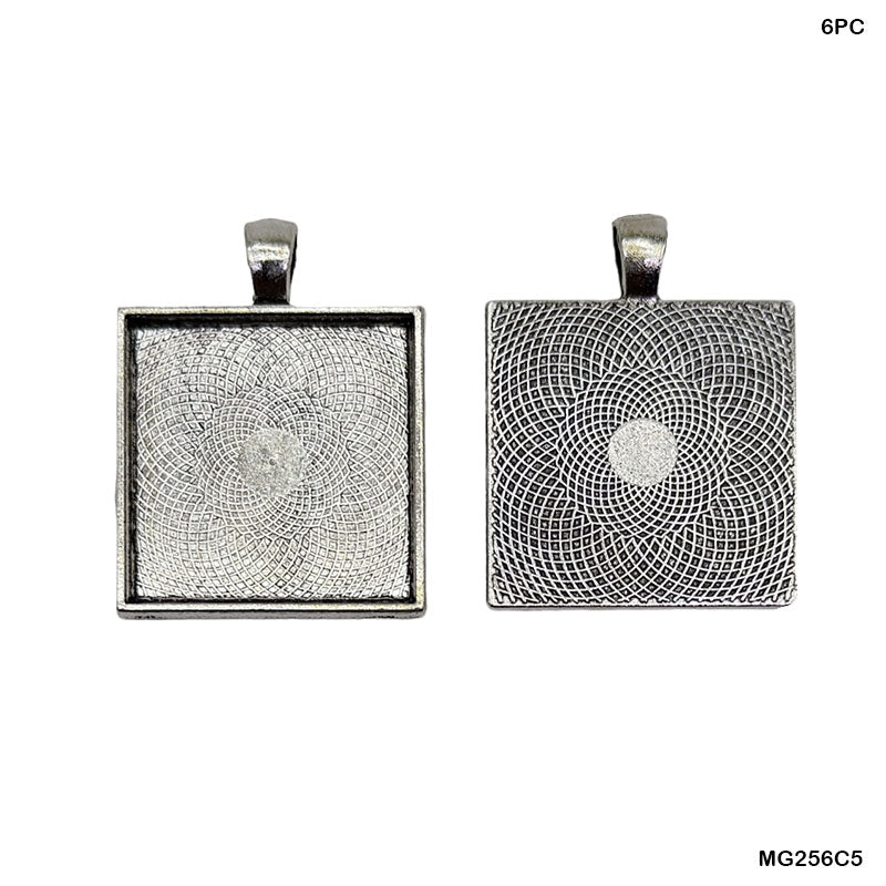Gift To Love | Square Shape Metal | Color : Silver | Pcs : 6 Pcs | Code : MG256C5