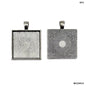 Gift To Love | Square Shape Metal | Color : Silver | Pcs : 6 Pcs | Code : MG256C5