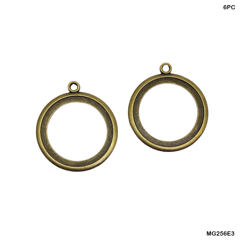 Gift To Love | Round Shape Metal | Color : Copper | Pcs : 6 Pcs | Code : MG256E3