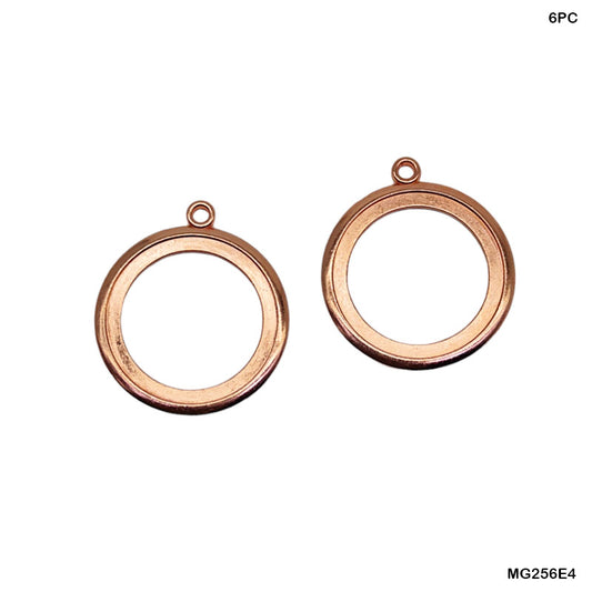 Gift To Love | Round Shape Metal | Color : Rose Gold | Pcs : 6 Pcs | Code : MG256E4