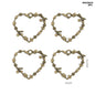 Gift To Love | Bezels Designer Heart Shape | Color : Copper | Pcs : 5 Pcs | Code : MG256J4