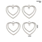 Gift To Love | Bezels Heart Shape | Color : Silver | Pcs : 5 Pcs | Code : MG256L2
