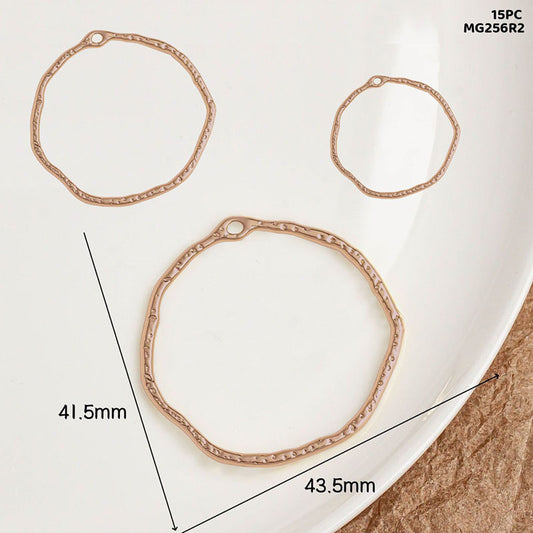 Gift To Love | Bezels Designer Round Shape | Color : Rose Gold Mix | Pcs : 15 Pcs | Code : MG256R2